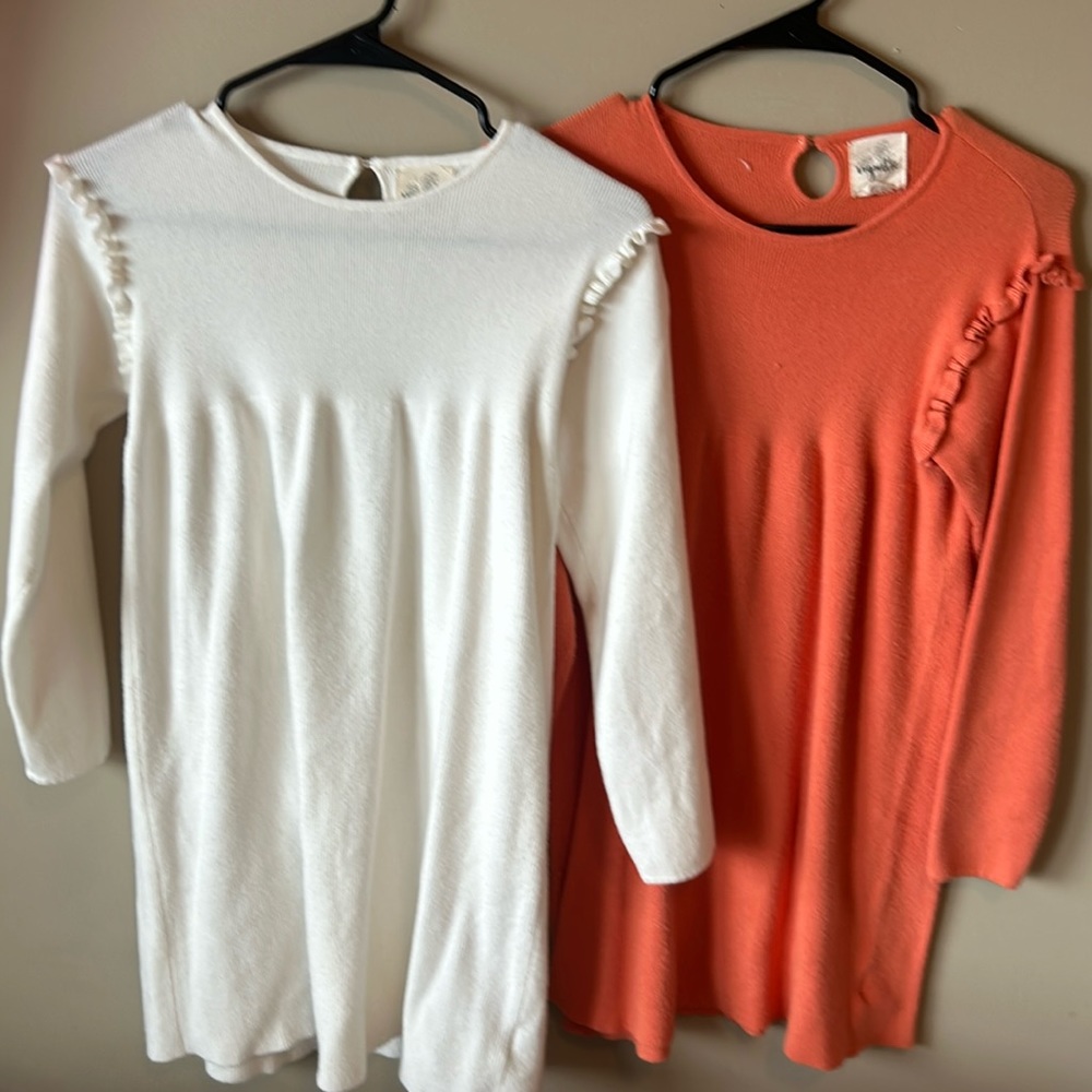 White and orange dress